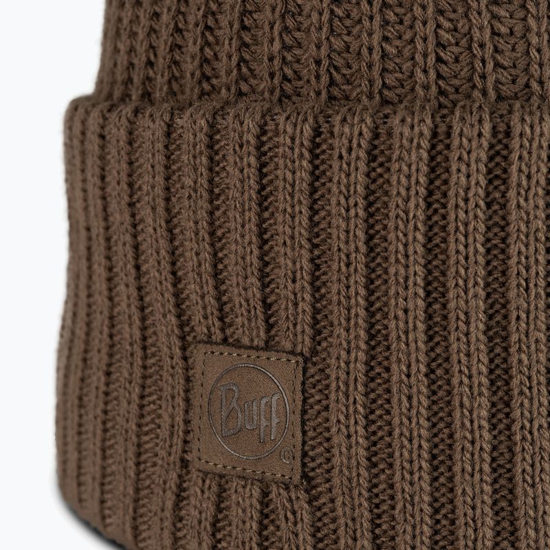 Шапка зимова BUFF Knitted Rutger brindle brown 2