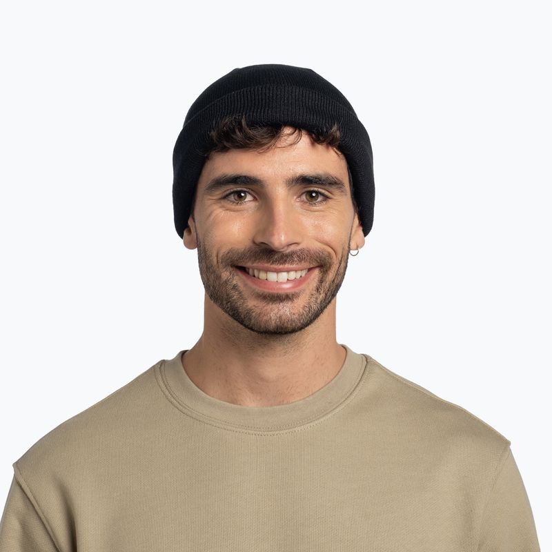 Шапка зимова BUFF Knitted Lilon fisherman black 4