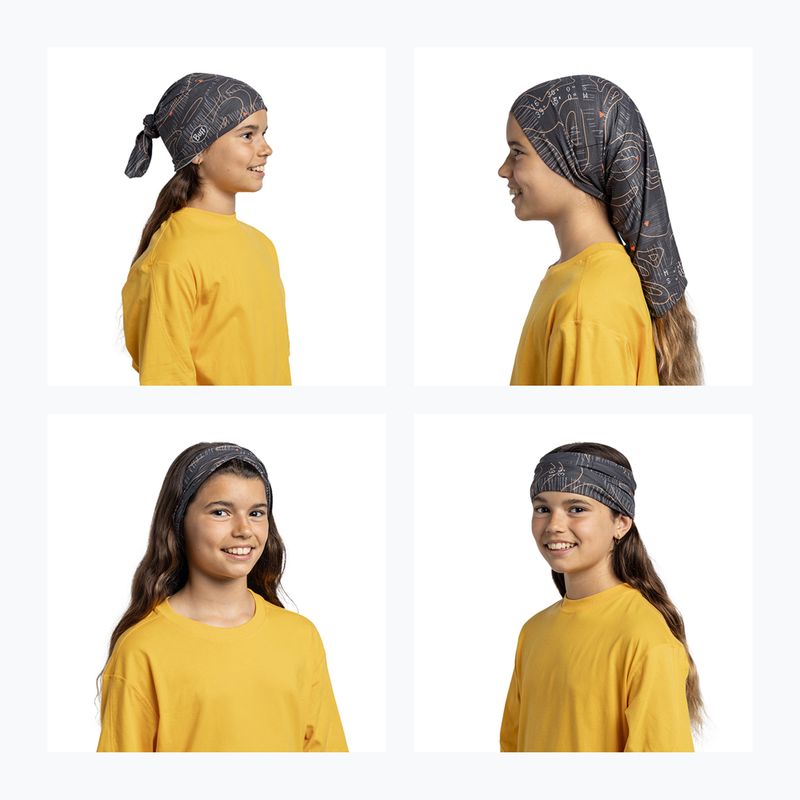 Дитяча багатофункціональна хустка BUFF Coolnet UV suber graphite 4