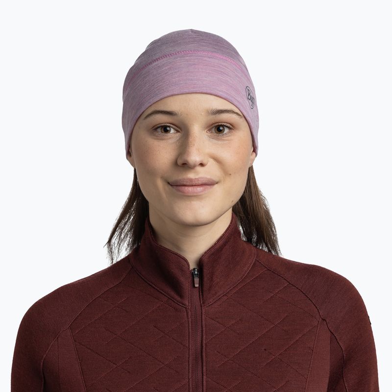 Шапка зимова BUFF Lightweight Merino Wool solid pansy 3