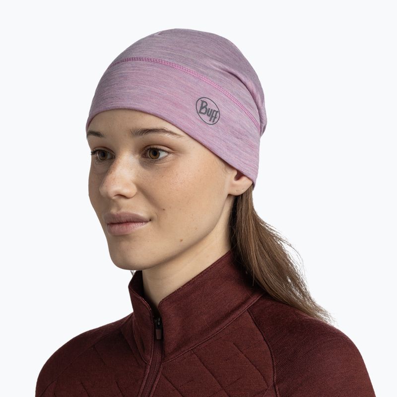 Зимова шапка BUFF Lightweight Merino Wool solid pansy 4