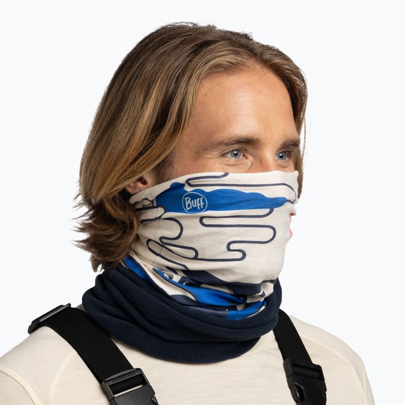 Багатофункціональна хустка BUFF Polar hirajy blue 6
