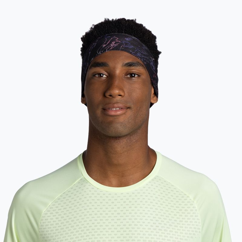 Пов'язка на голову BUFF CoolNet UV Slim anter black 2