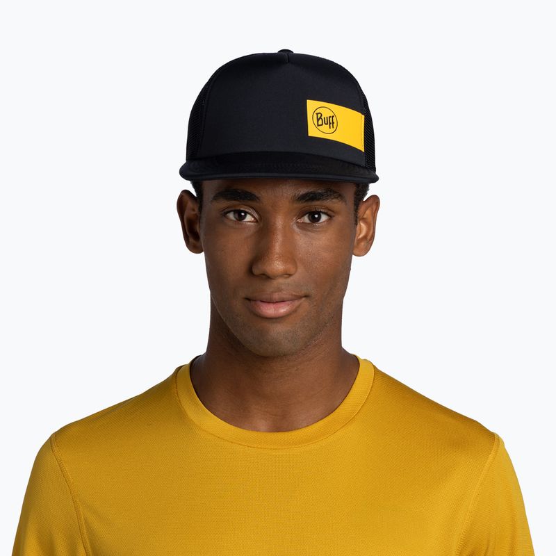 Кепка з козирком BUFF Explore Trucker cream logo black 3