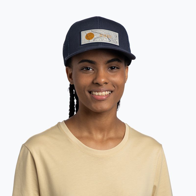 Кепка з козирком BUFF Explore Trucker lewen navy 3