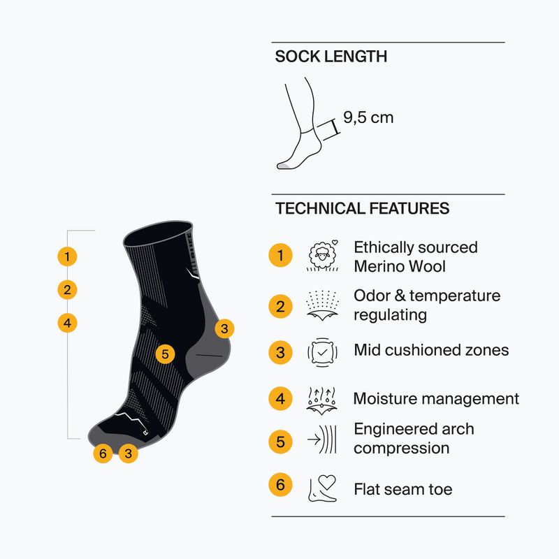 Шкарпетки BUFF Merino Lightweight Quarter LWQ3 ginger 4