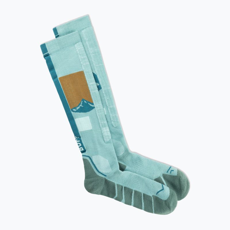 Шкарпетки BUFF Merino Heavyweight Over The Calf sea green 2