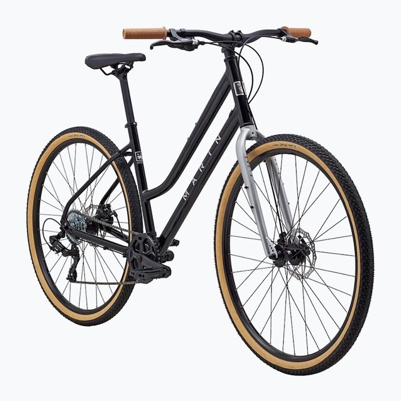 Жіночий кросовий велосипед Marin Kentfield 1 ST 700C глянцевий чорний / сріблястий 2