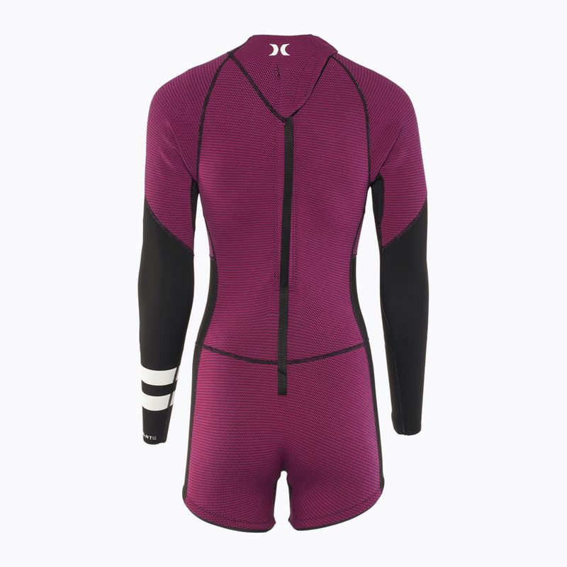 Жіночий гідрокостюм Hurley Advant Shorty Texture 2/2 мм Springsuit малиновий 2