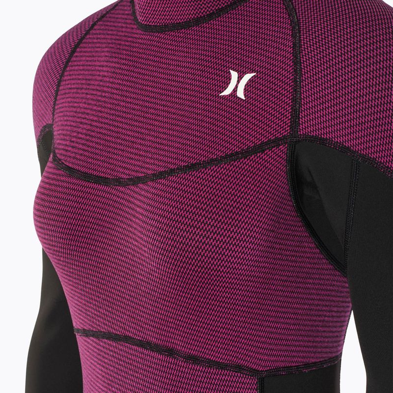 Жіночий гідрокостюм Hurley Advant Shorty Texture 2/2 мм Springsuit малиновий 4