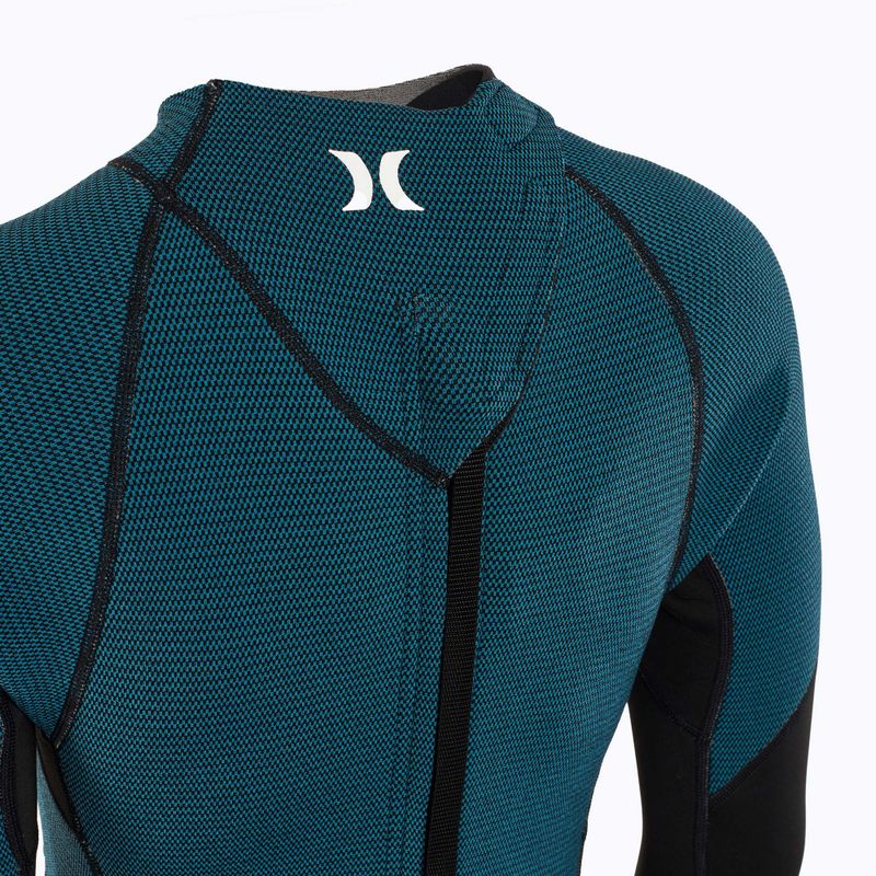 Жіночий гідрокостюм Hurley Advant Shorty Texture 2/2 мм Springsuit чорний/блакитний 4