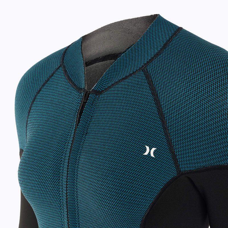 Жіночий гідрокостюм Hurley Advant Texture 2/2 мм Springsuit чорний/блакитний 4