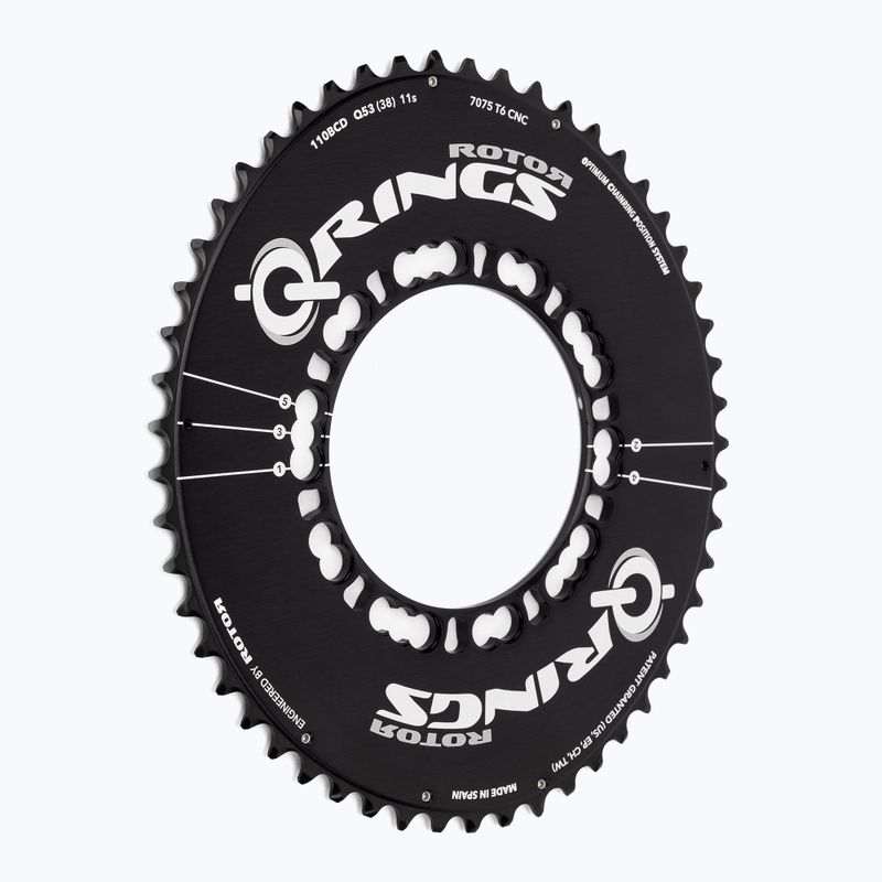 Зірка Rotor Q Rings Outer Aero чорна C01-002-08020A-0