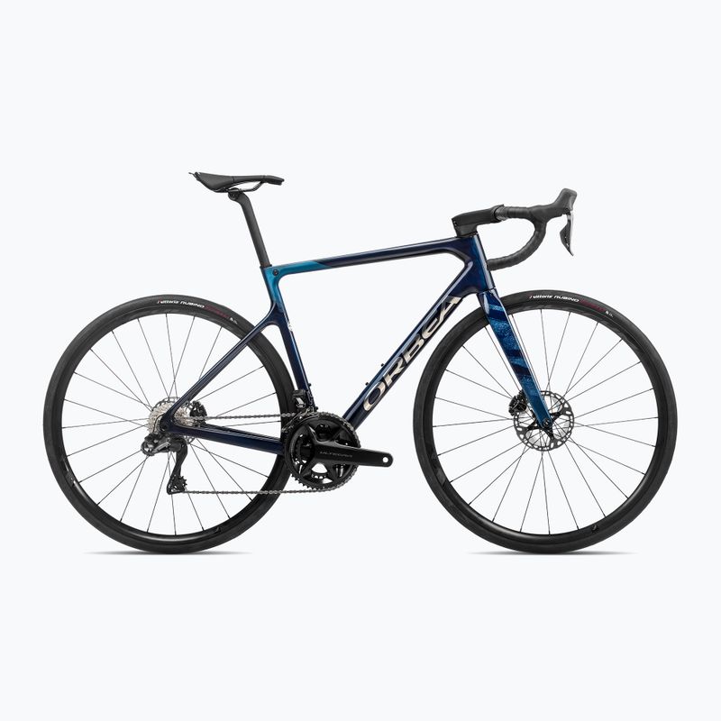 Дорожній велосипед Orbea Orca M20i Team 2023 з синім карбоном / титановий