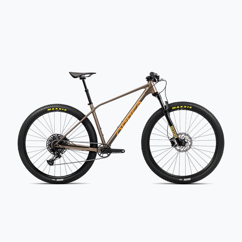 Гірський велосипед Orbea Alma H10 Eagle 2023 сіро-коричневий / манго