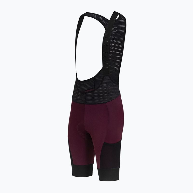 Чоловічі велосипедні шорти HIRU Advanced Cargo Bibshort гранатового кольору 2