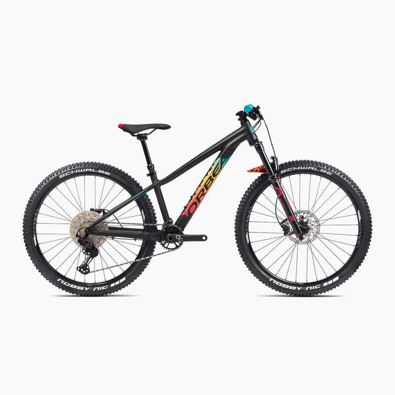 Дитячий велосипед Orbea Laufey 27 H10 2023 чорний матовий/веселка