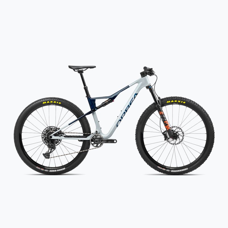 Гірський велосипед Orbea Oiz M20 2023 halo silver / blue carbon view