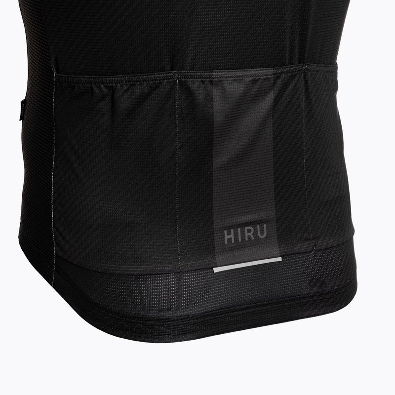 Чоловіча велофутболка HIRU Core Light повністю чорна 6