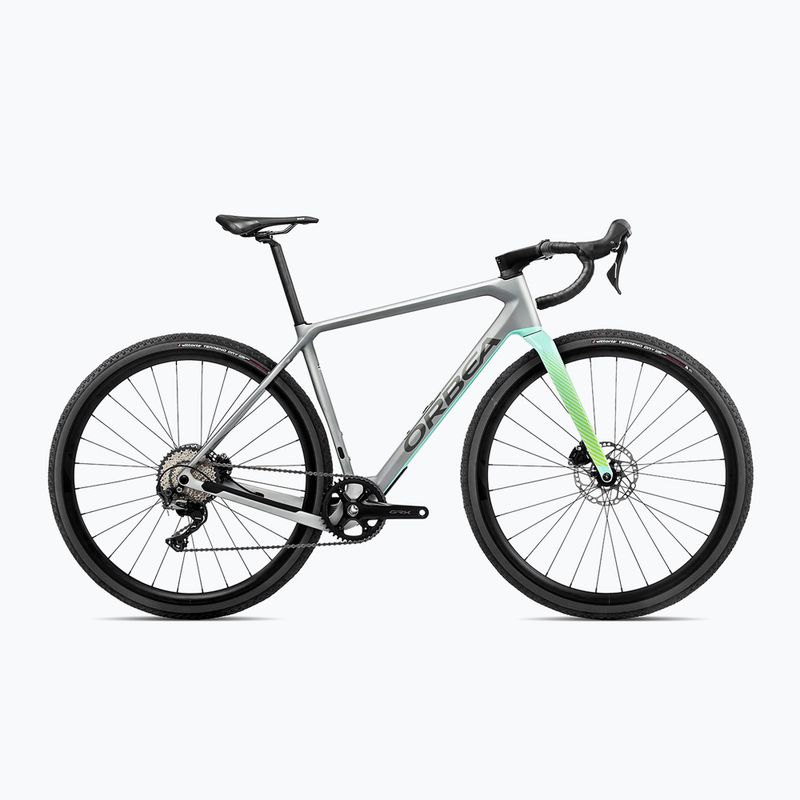 Гравійний велосипед Orbea Terra M30 Team 1X 2023 сріблясто-зелений