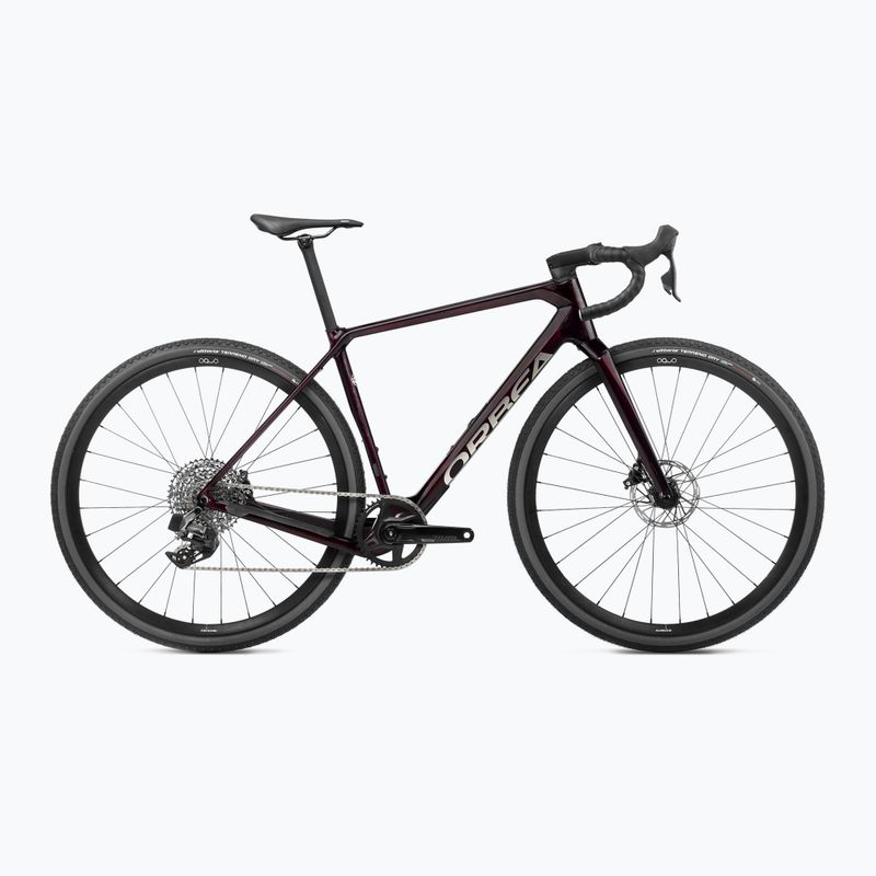Велосипед гравелевий Orbea Terra M31e Team 1X 2024 wine red carbon view