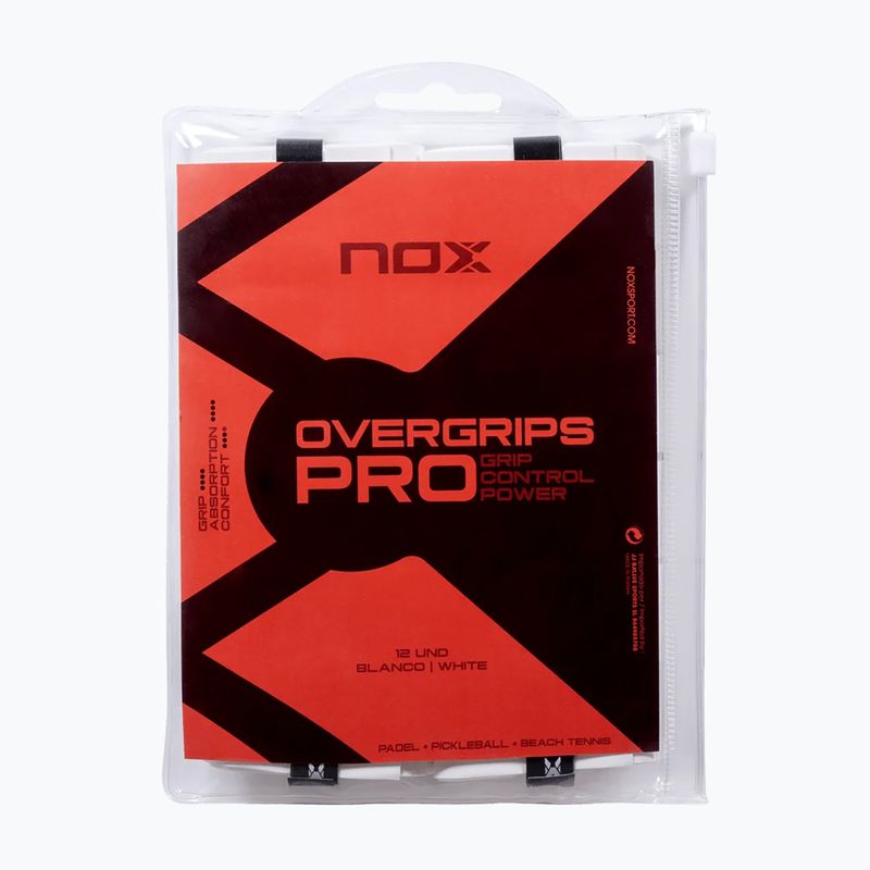 Обмотки для тенісної ракетки NOX Pro Overgrip 12 pack white 2