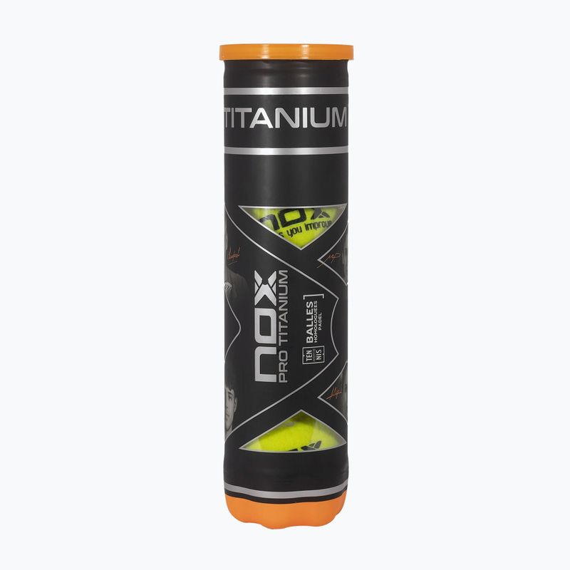 М'ячі для паделю NOX Pro Titanium 4 pcs yellow 2