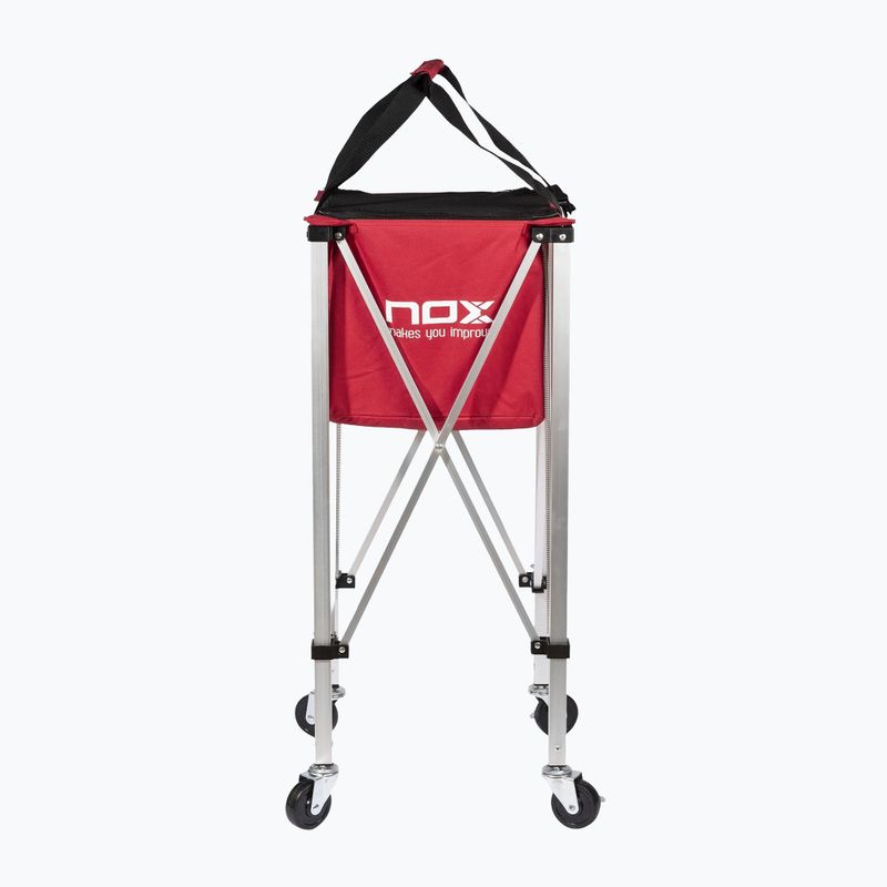 Кошик для м'ячів Nox Foldable Balls Basket With Wheels Red 2