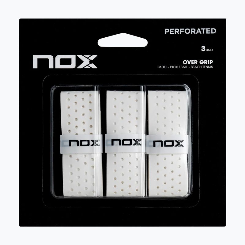 Обмотки для паделя NOX Pro Perforated Overgrip 3 pcs. white