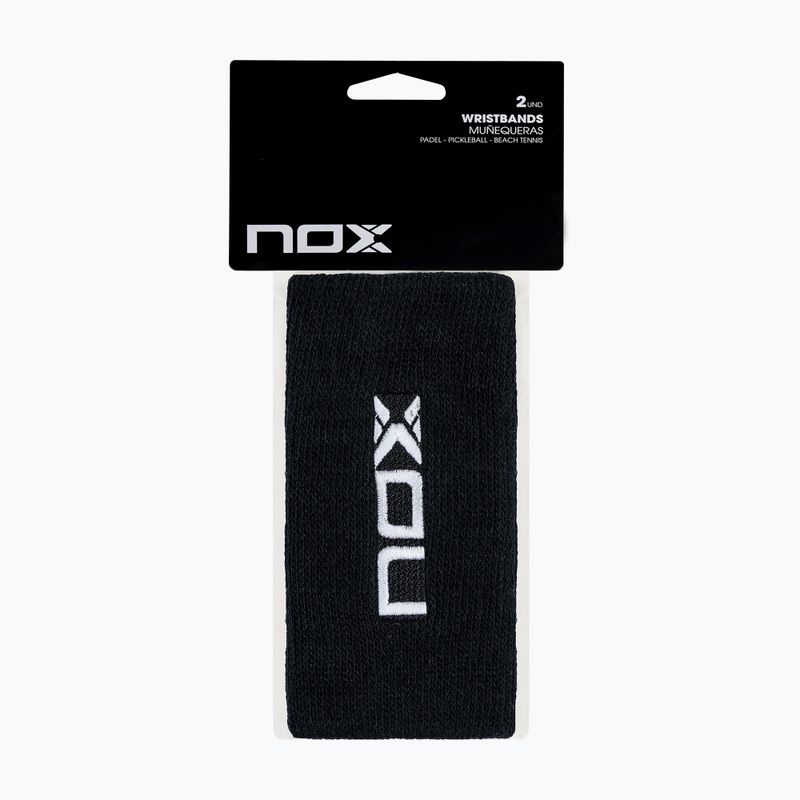 Напульсники NOX Wristband with Logo 2 szt. black/white 2