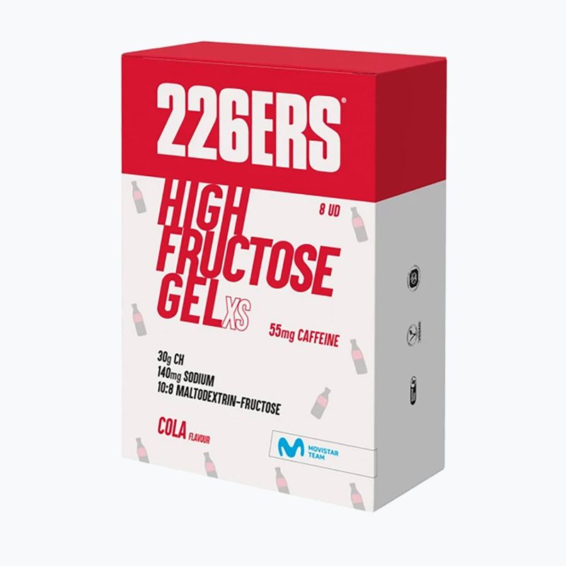 Гель енергетичний 226ERS High Fructose Gel XS 8 x 44 г caffeine 55мг cola