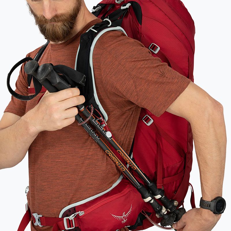 Рюкзак трекінговий чоловічий Osprey Talon 36 л (S-M) cosmic red 8