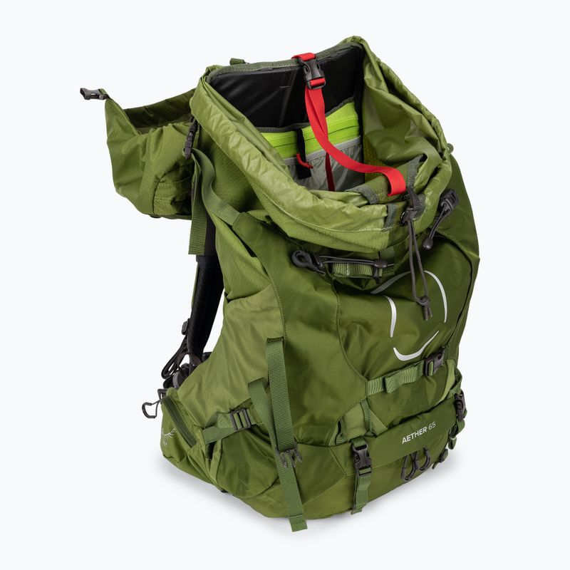 Рюкзак трекінговий чоловічий Osprey Aether 65 l garlic mustard green 4