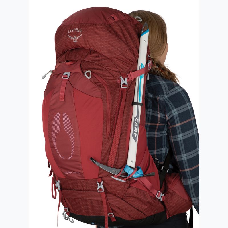 Рюкзак трекінговий жіночий Osprey Aura AG 65 l XS-S berry sorbet red 10