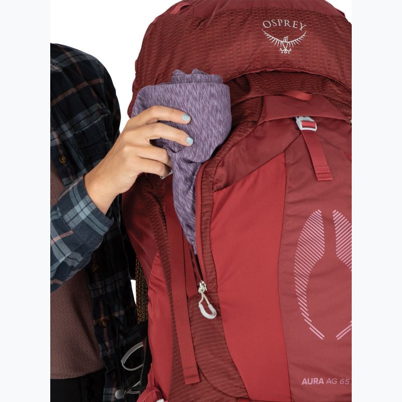 Рюкзак трекінговий жіночий Osprey Aura AG 65 l XS-S berry sorbet red 11
