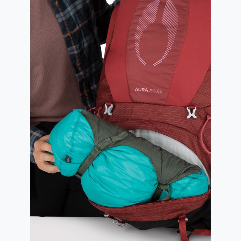 Рюкзак трекінговий жіночий Osprey Aura AG 65 l XS-S berry sorbet red 12