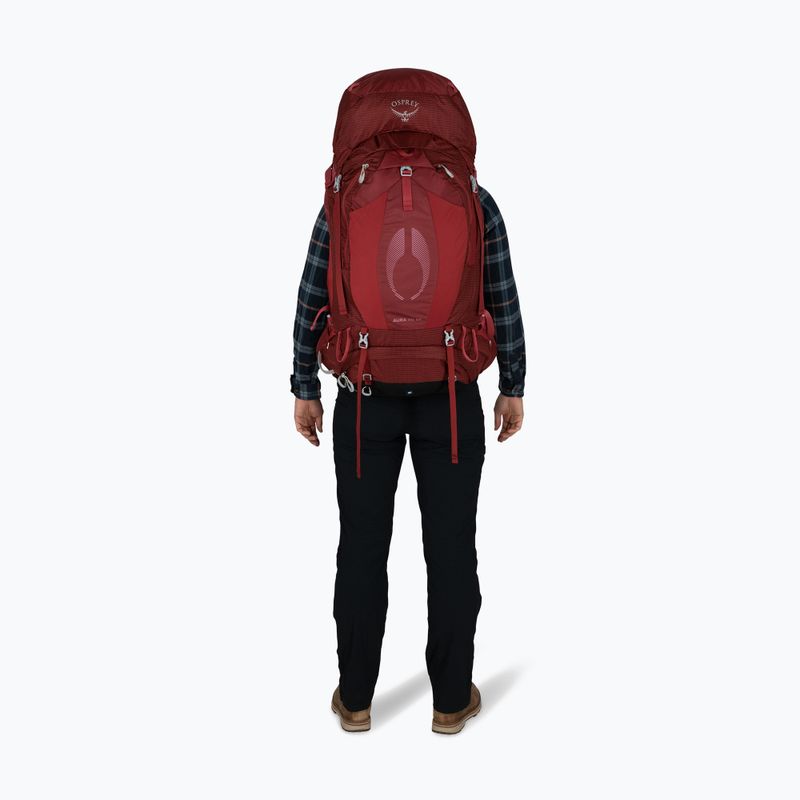 Рюкзак трекінговий жіночий Osprey Aura AG 65 l M-L berry sorbet red 6