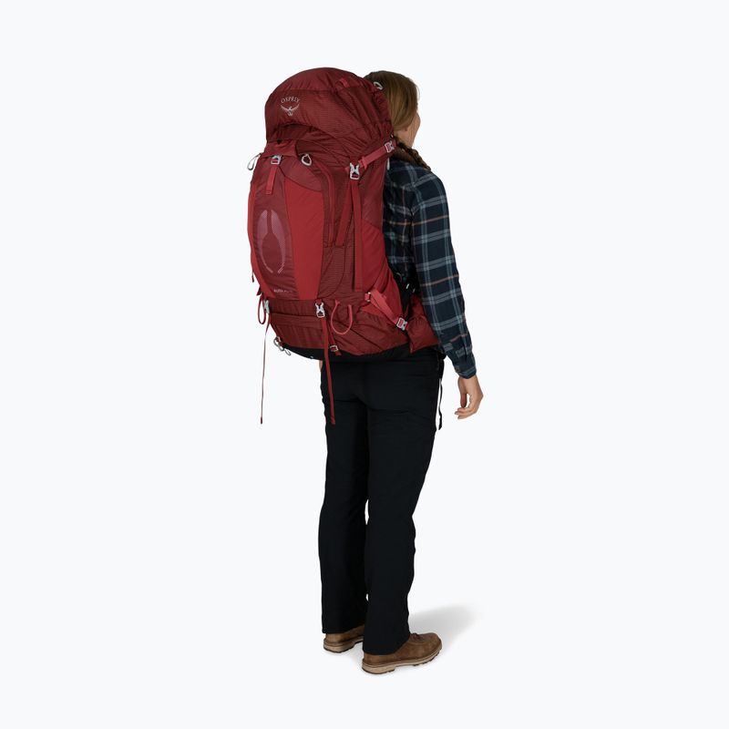 Рюкзак трекінговий жіночий Osprey Aura AG 65 l M-L berry sorbet red 7