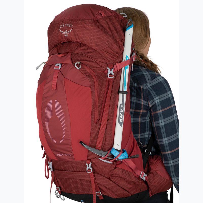 Рюкзак трекінговий жіночий Osprey Aura AG 65 l M-L berry sorbet red 9