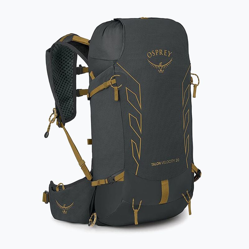Рюкзак туристичний чоловічий Osprey Talon Velocity 20 л dark charcoal/tumbleweed yellow 2