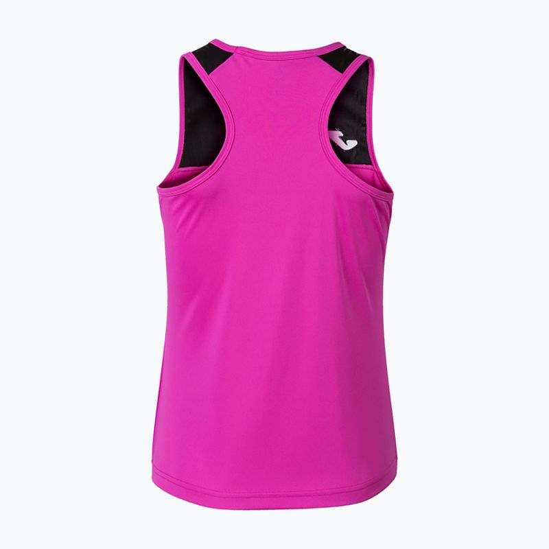 Топ тенісний жіночий Joma Montreal fluorescent pink/black 4