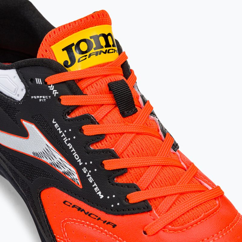Футбольні бутси чоловічі Joma Cancha 2308 чорно-помаранчеві CANS2308TF 8