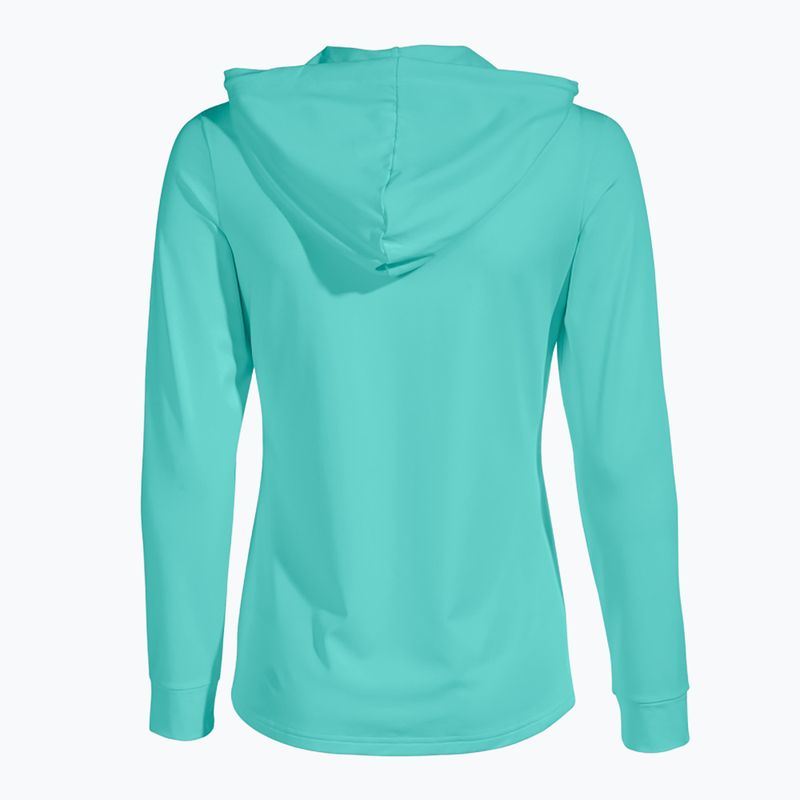 Кофта тенісна жіноча Joma Sculpture II Zip-Up Hoodie turquoise 2