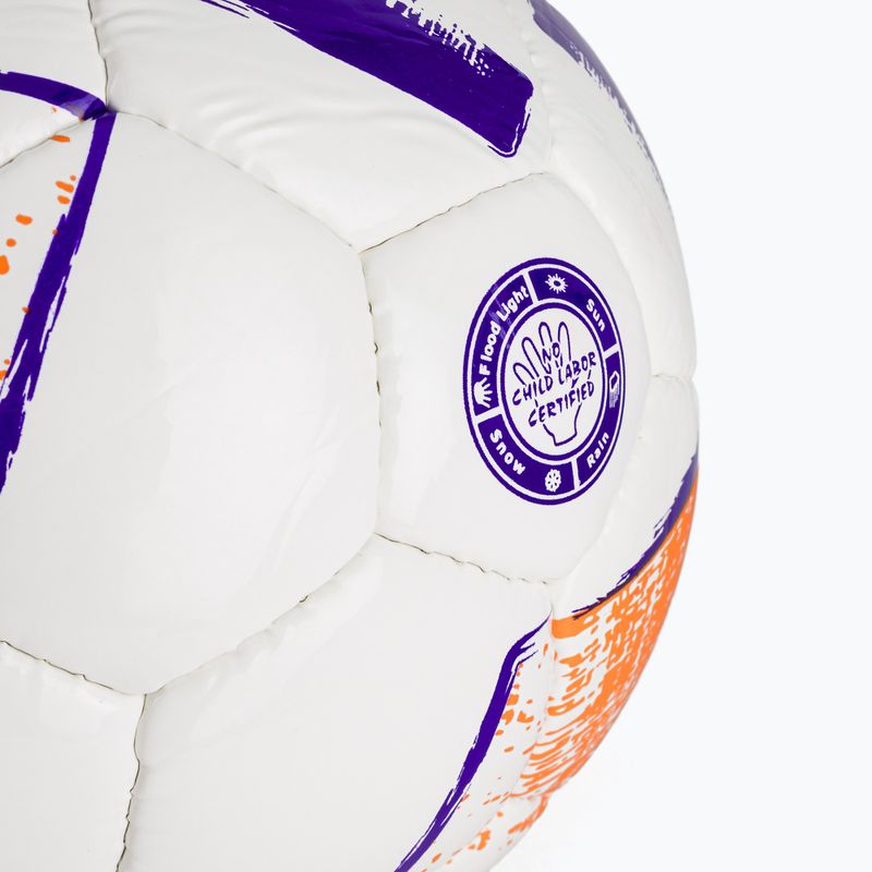 М'яч для футболу Joma Dali II white/fluor orange/purple розмір 3 3