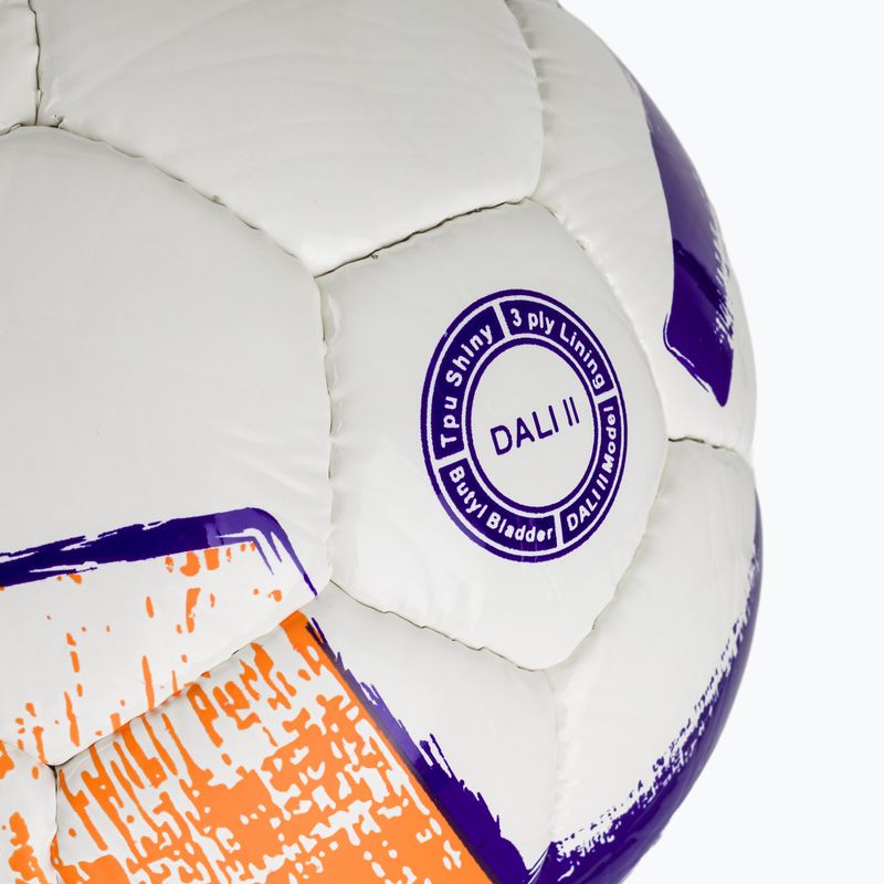 М'яч для футболу Joma Dali II white/fluor orange/purple розмір 3 4