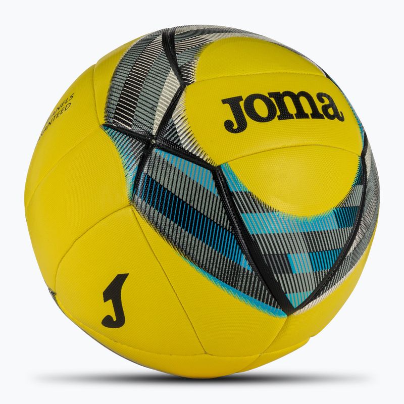 М'яч для футболу Joma Evolution III yellow/black/blue розмір 5 2