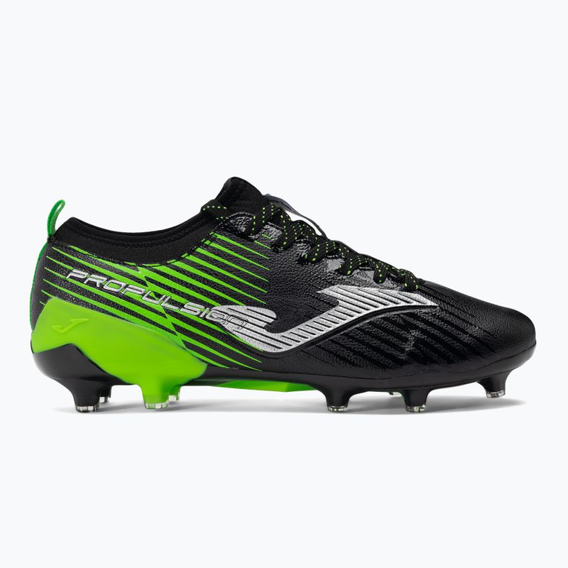 Футбольні бутси чоловічі Joma Propulsion Cup FG black/green fluor 2