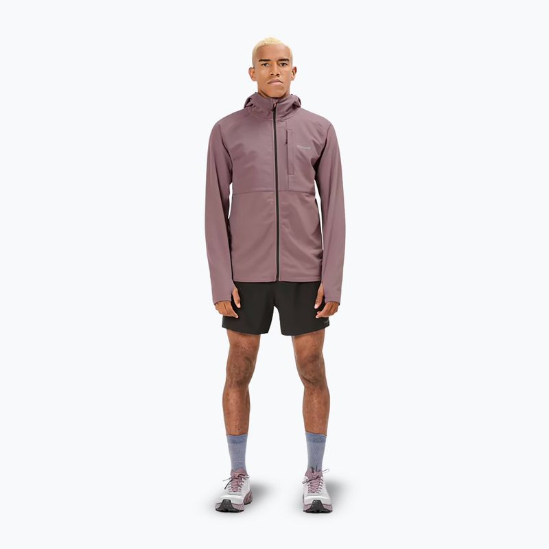 Куртка для бігу чоловіча NNormal Active Warm albergini/purple 2
