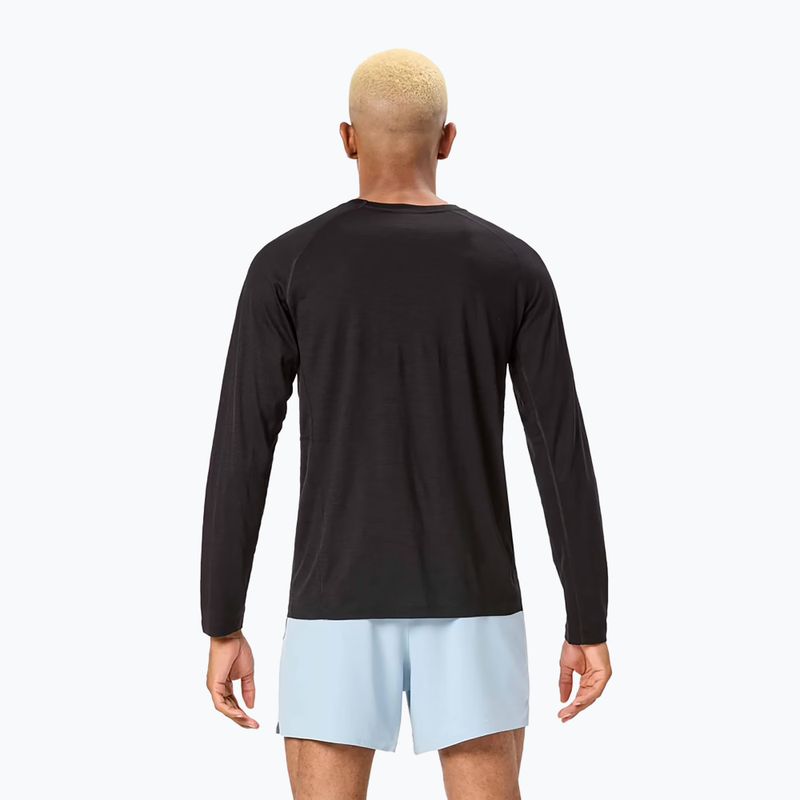 Лонгслів для бігу чоловічий NNormal Merino black 3