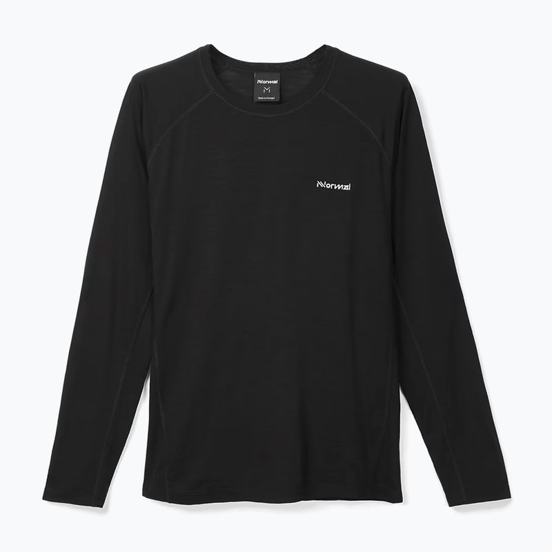Лонгслів для бігу чоловічий NNormal Merino black 5